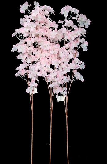3 lü Bahar Dalı Japon Çiçeği Sakura 95 cm beyaz pembe