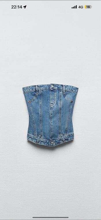 zara denim crop