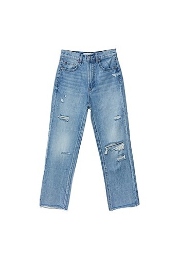 stradivarius Crop straight fit jean