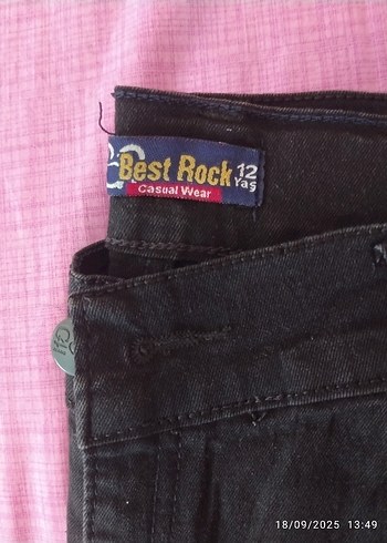 Siyah Payet İşlemeli çocuk garson boyKot Pantolon - Görsel 8