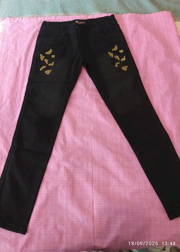 Siyah Payet İşlemeli çocuk garson boyKot Pantolon - Görsel 4