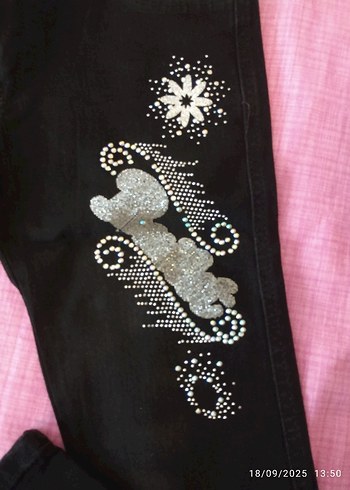 Siyah Payet İşlemeli çocuk garson boyKot Pantolon - Görsel 9