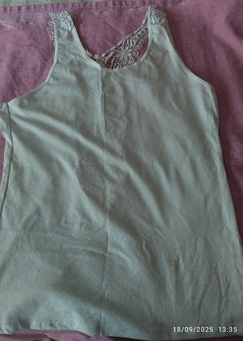 Dantel Detaylı Pembe V Yaka Atlet - Görsel 11