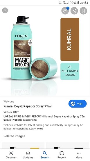 universal Beden L'oreal Magic Retouch kumral, yarisi dolu. Sadece beyazlar icin 