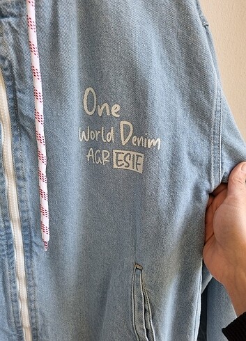 l Beden mavi Renk Kot ceket oversize