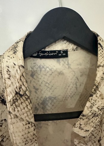 Yılan Desenli Uzun Kollu Gömlek tunik - Görsel 2