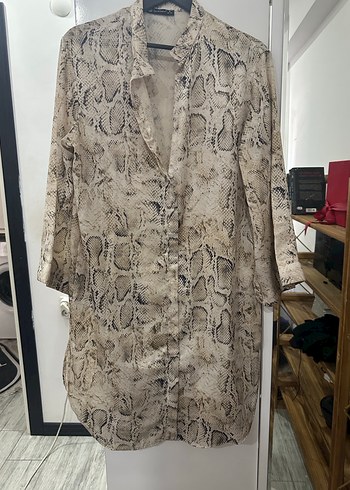 Yılan Desenli Uzun Kollu Gömlek tunik - Görsel 4