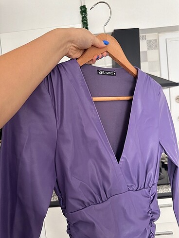 Zara deri elbise - Görsel 6