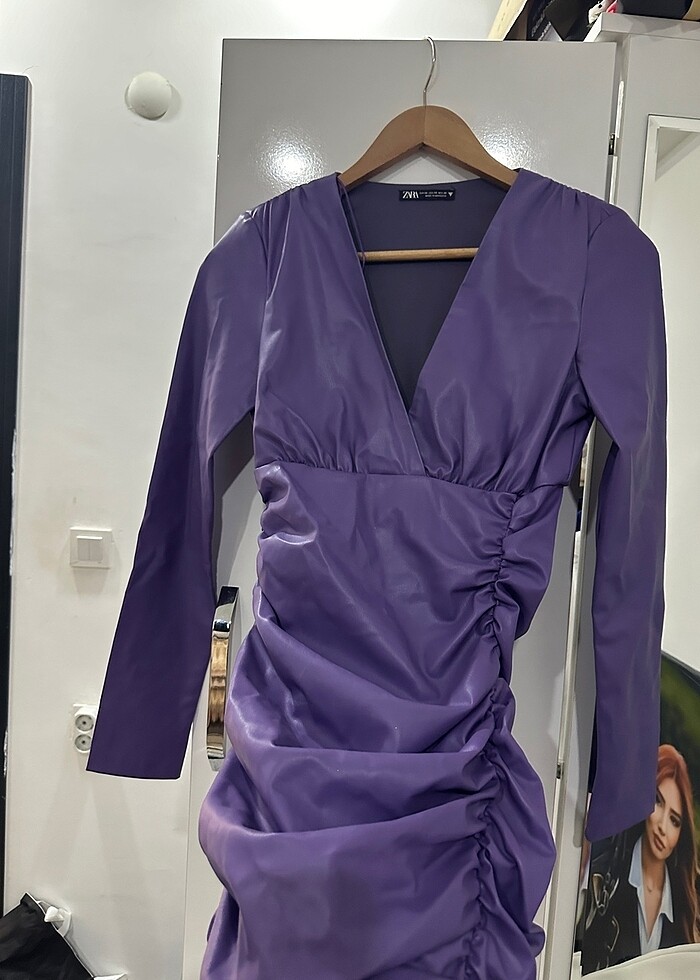 Zara deri elbise - Görsel 2