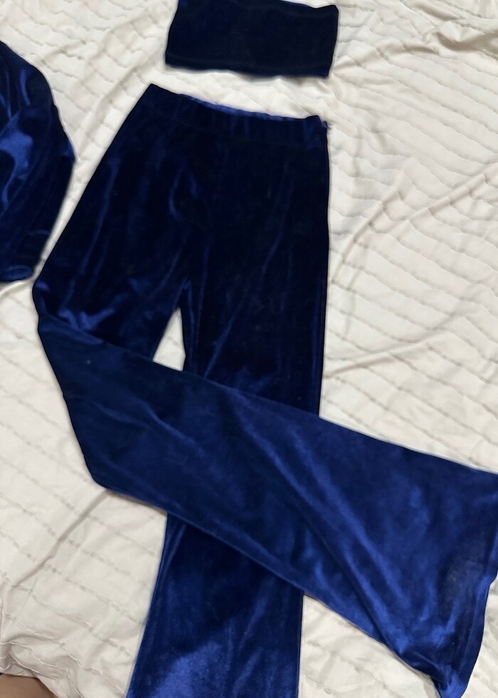 Üçlü takım süet kumaş - Görsel 3