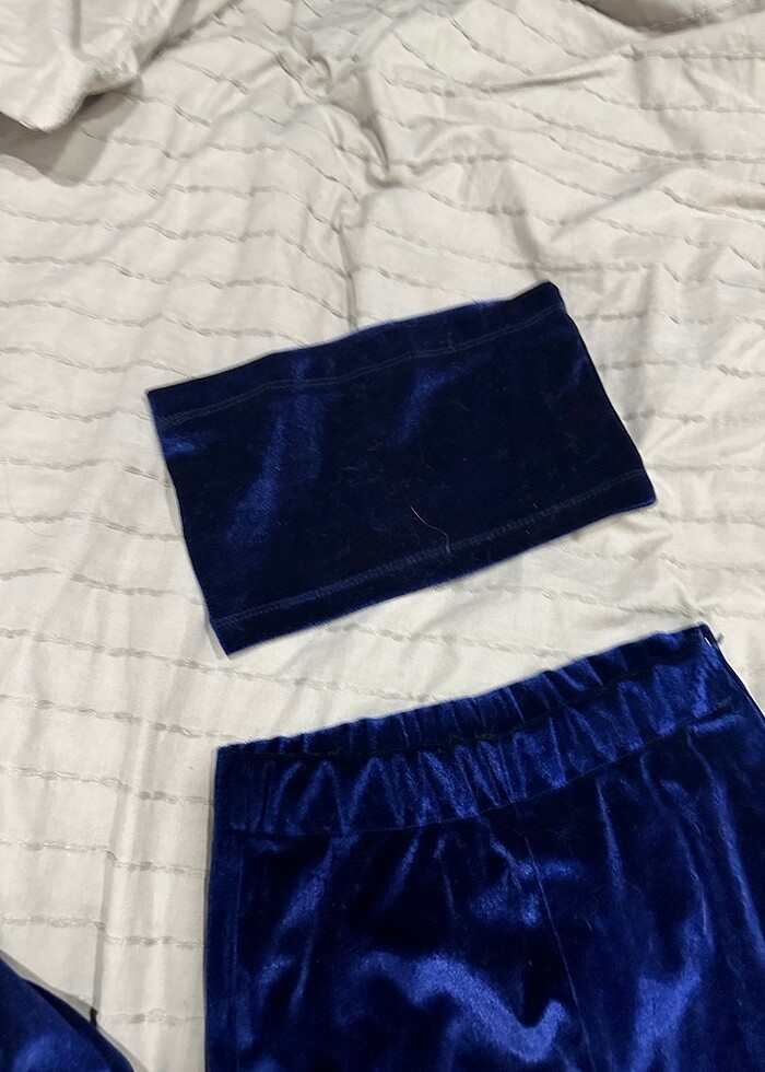 Üçlü takım süet kumaş - Görsel 2