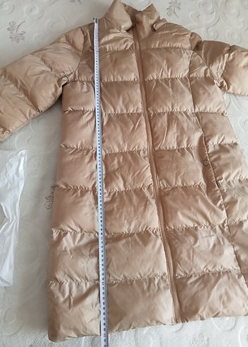 Kadın Bej Uzun Kışlık Mont - Görsel 4