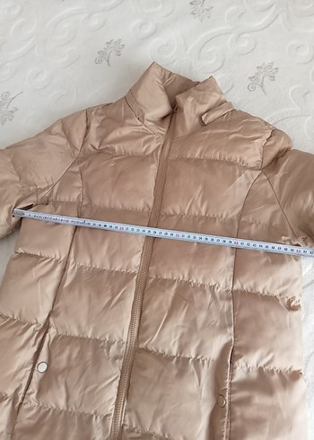 Kadın Bej Uzun Kışlık Mont - Görsel 3