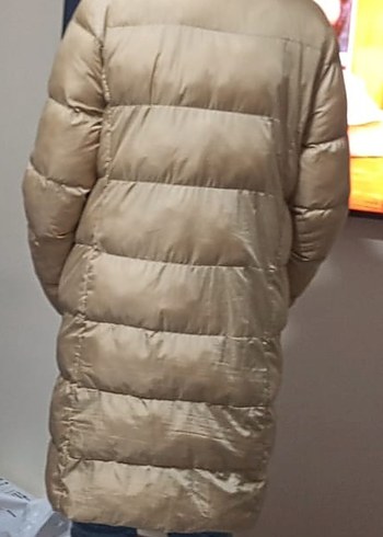 Kadın Bej Uzun Kışlık Mont - Görsel 2