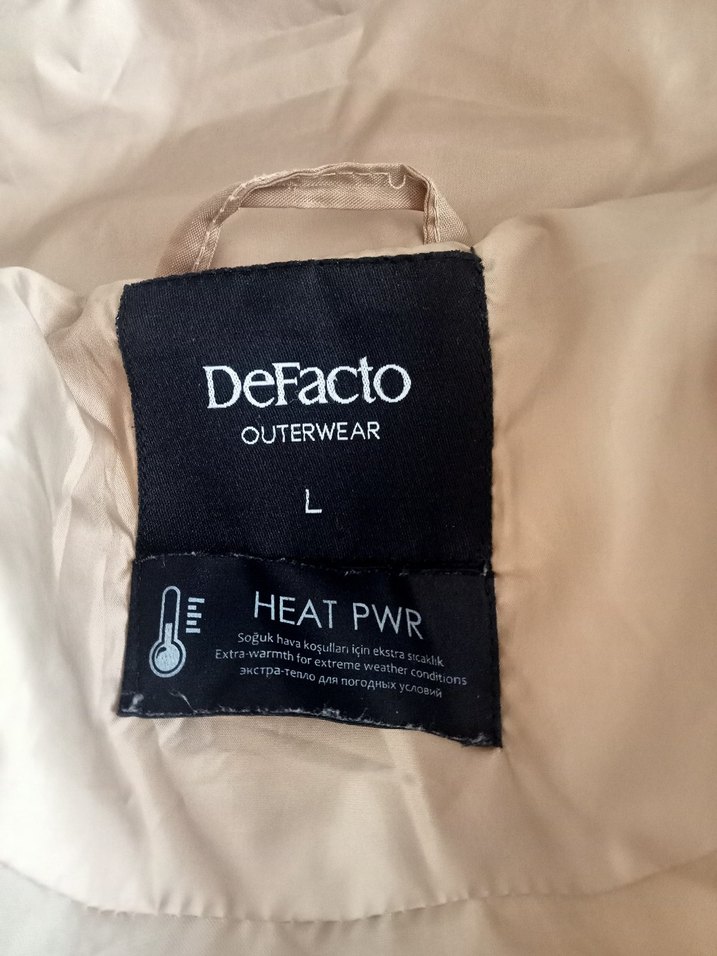 Kadın Bej Uzun Kışlık Mont - Görsel 5