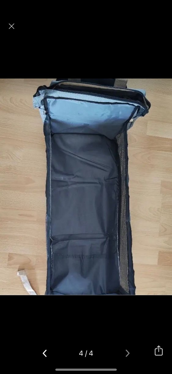 Gri Baskılı Çok Fonksiyonlu Bebek Çantası - Görsel 4