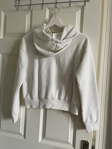 m Beden beyaz Renk Beyaz Kapüşonlu Sweatshirt