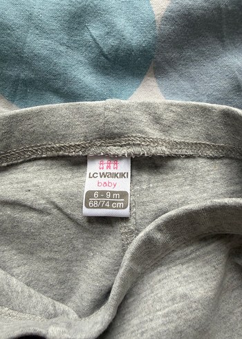 Düğmeli Gri Kız Çocuk Tayt - Görsel 3