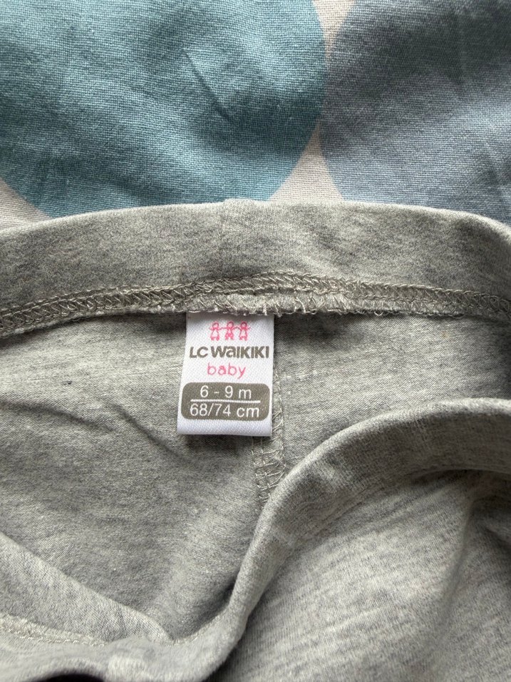 Düğmeli Gri Kız Çocuk Tayt - Görsel 3