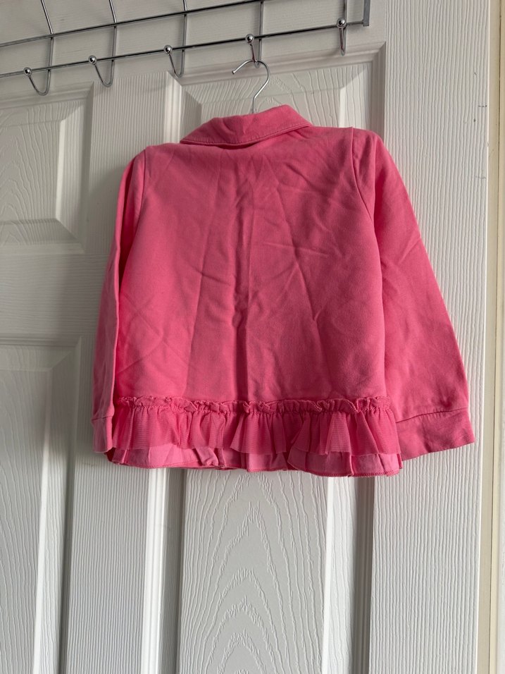 Pembe Düğmeli Kız Çocuk Ceketi - Görsel 4