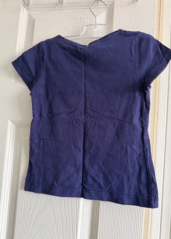 Kız Çocuk Lacivert Baskılı Pamuklu Tişört - Görsel 3