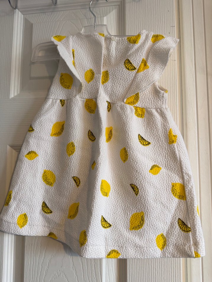Kız Çocuk Sarı Nakışlı Kolsuz Elbise - Görsel 3