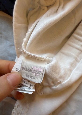 Kız Çocuk Bej Keten Fırfırlı Tayt - Görsel 3