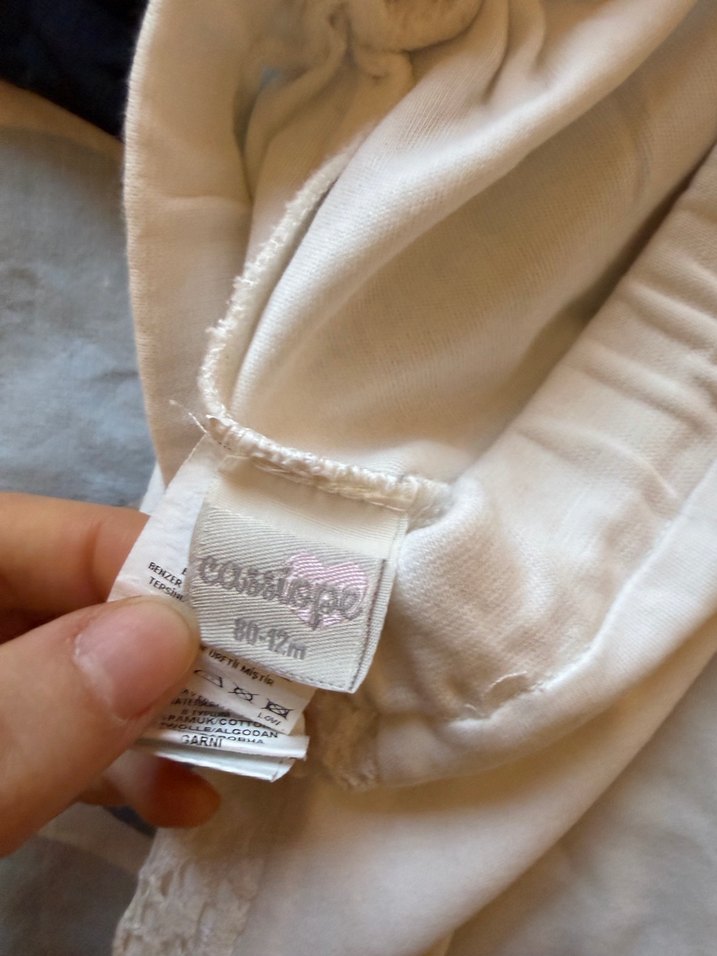 Kız Çocuk Bej Keten Fırfırlı Tayt - Görsel 3