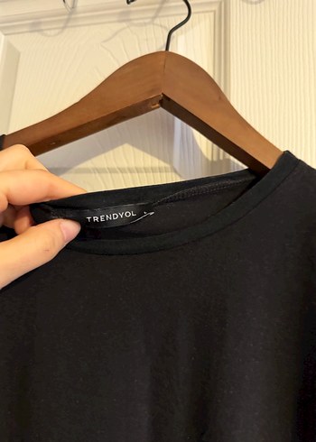 Trendyolmilla Dantelli Siyah Tişört - Görsel 3