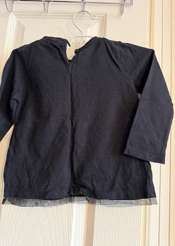 Kız Çocuk Siyah Uzun Kollu Bluz - Görsel 3