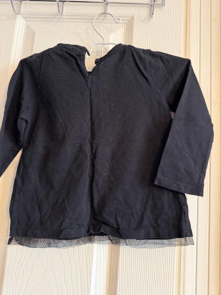 Kız Çocuk Siyah Uzun Kollu Bluz - Görsel 3