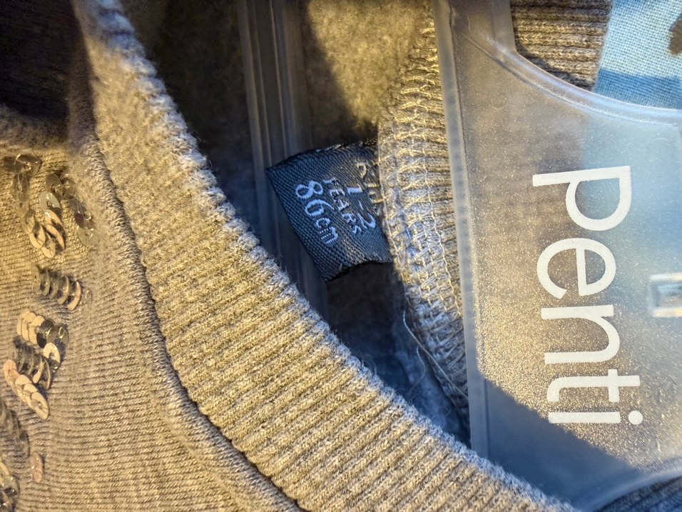 Gri Kız Bebek Kuzu Baskılı Takım - Görsel 5