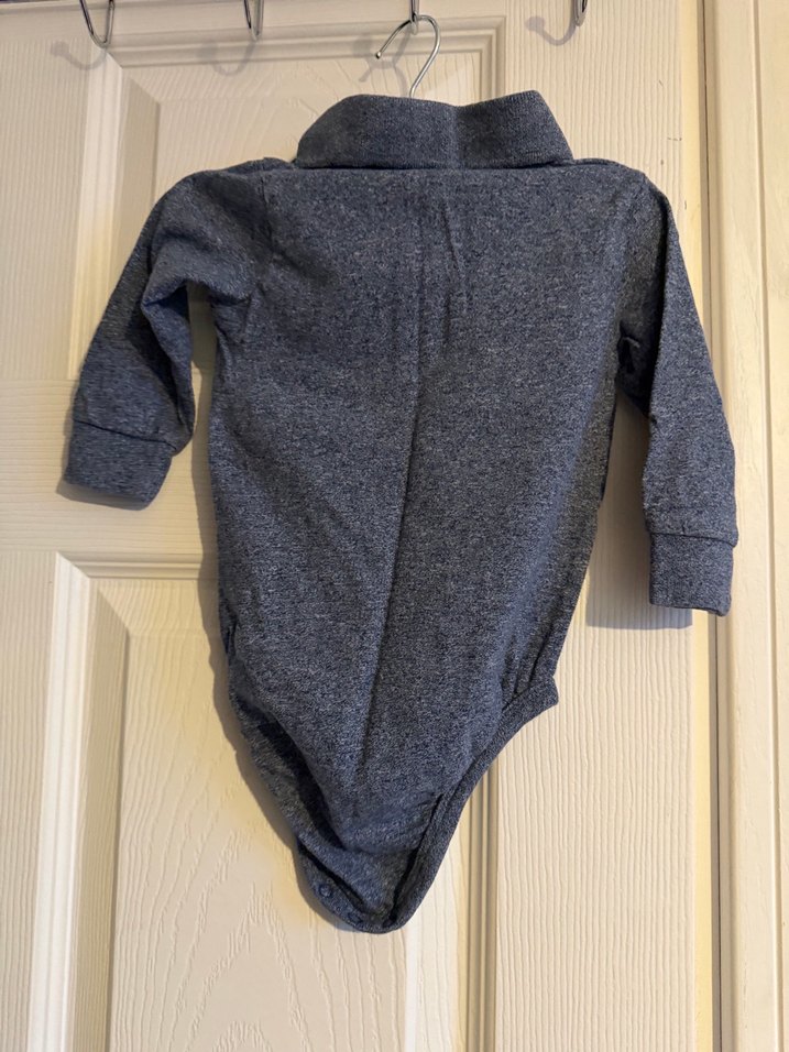 Gri Denim Erkek Bebek Uzun Kollu Body - Görsel 4