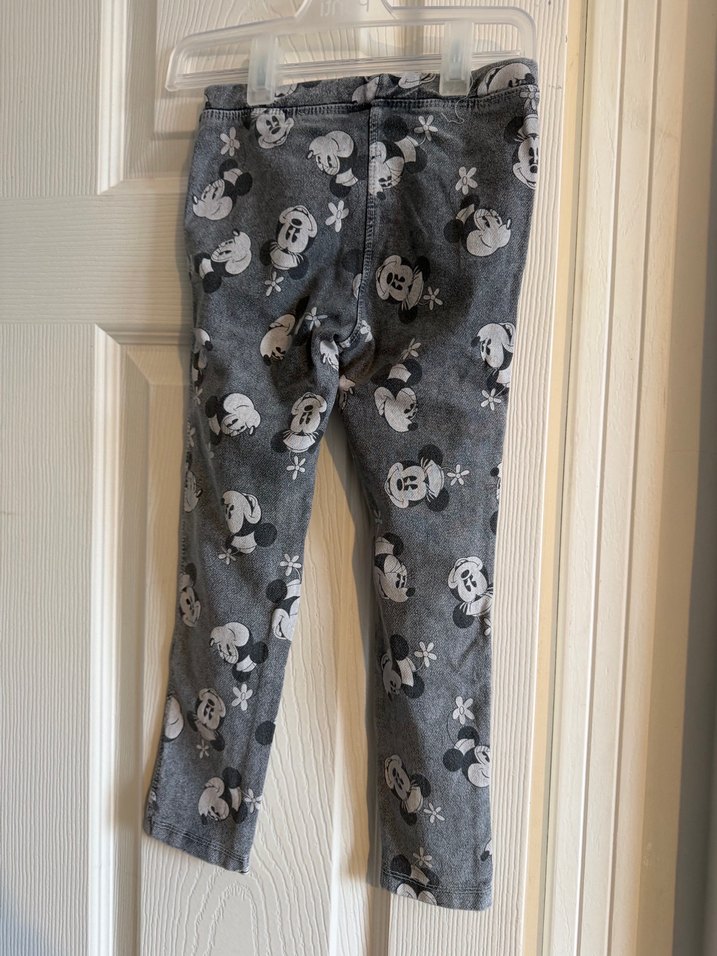 Gri Mickey Mouse Desenli Kız Tayt - Görsel 4
