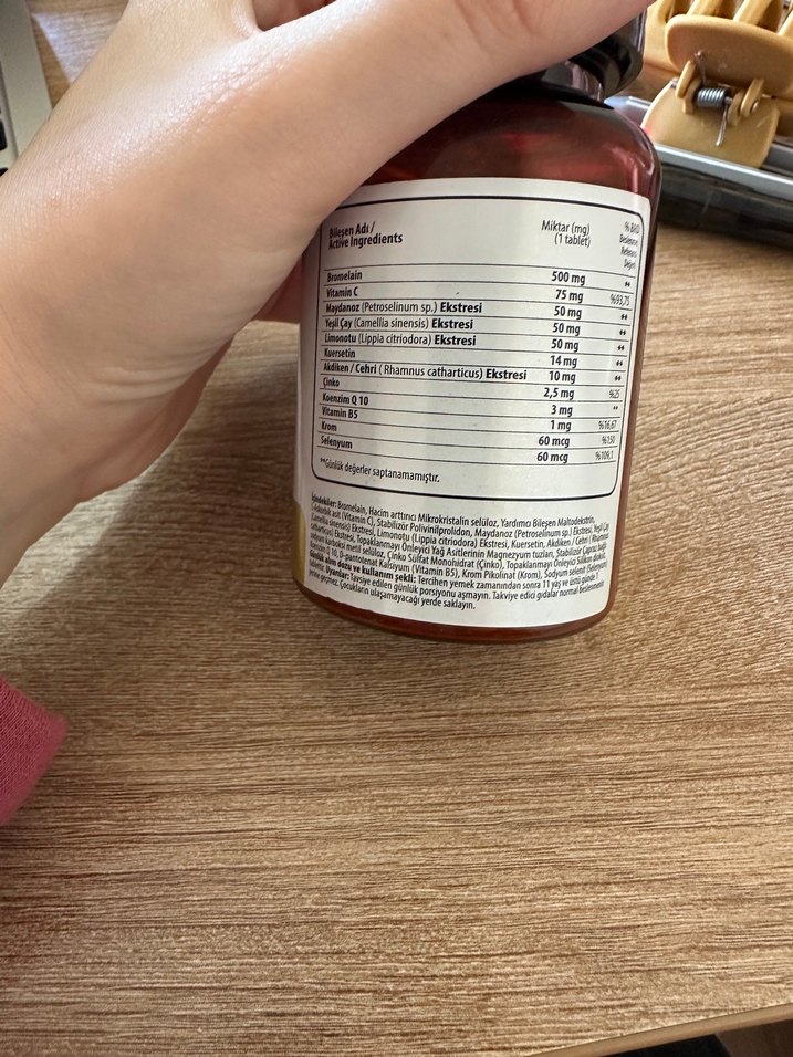 Anocin Bromelain+ Vitamin C ve Çinko Takviyesi - Görsel 4