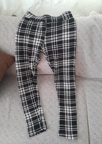 Kadın Gri Kareli Rahat Kumaş Pantolon