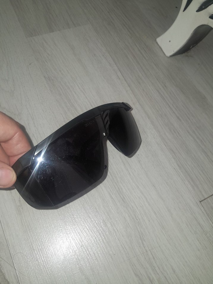 Siyah Minimalist Biker lazer Gözlüğü - Görsel 2