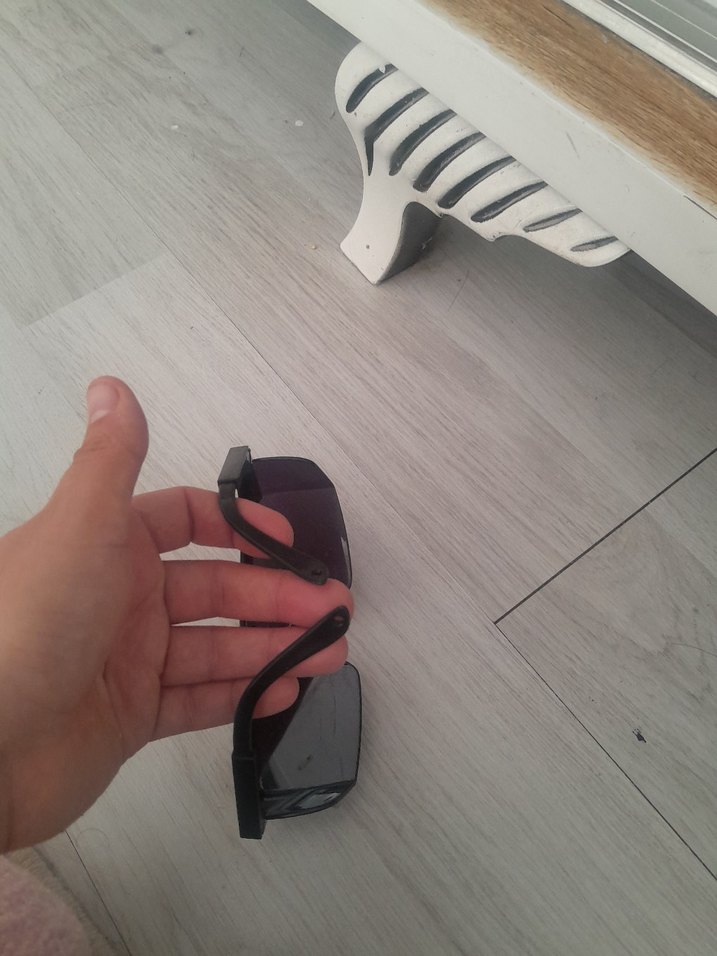 Siyah Minimalist Biker lazer Gözlüğü - Görsel 5