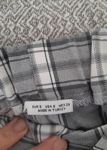 Gri Pilili Kadın Kumaş Pantolon - Görsel 4