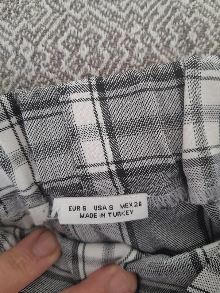 Gri Pilili Kadın Kumaş Pantolon - Görsel 4