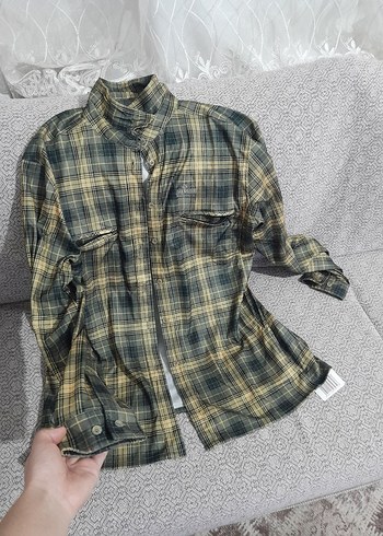 Düğmeli Uzun Kollu Rahat Kesim Kadın Gömlek - Görsel 5