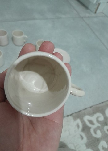 Beyaz Seramik Kupa Seti - Görsel 2