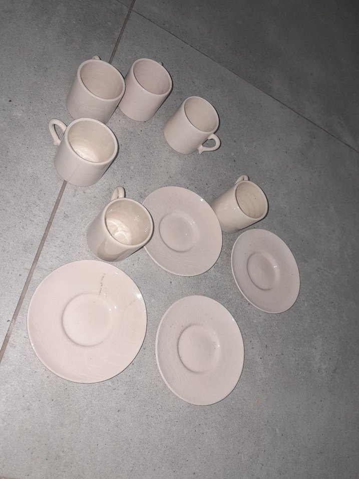 Beyaz Seramik Kupa Seti - Görsel 4