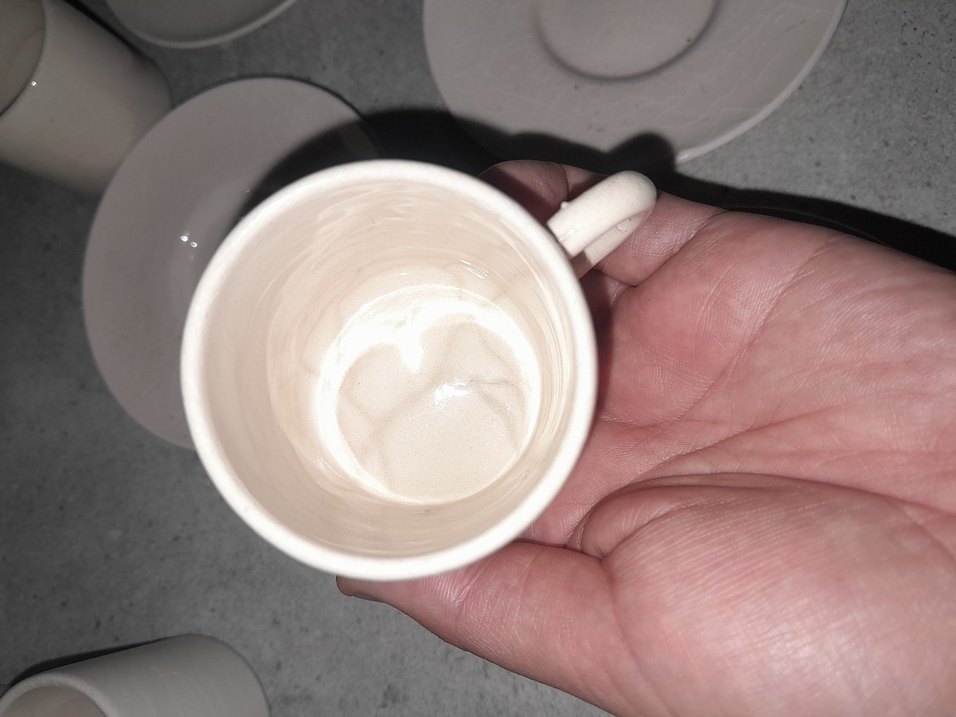 Beyaz Seramik Kupa Seti - Görsel 3