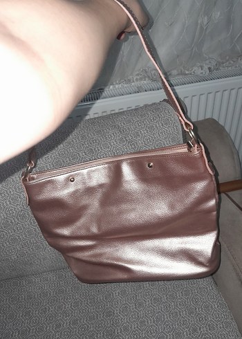 Minimalist Kahverengi Deri Kadın Çanta - Görsel 5