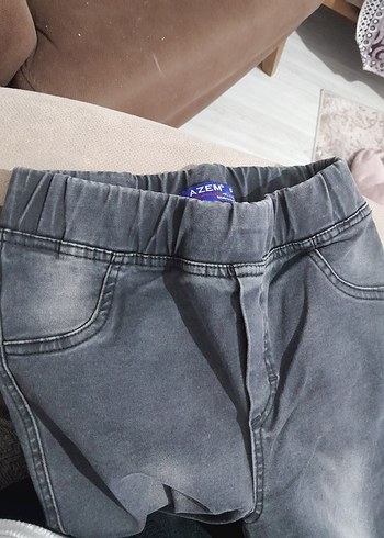 Erkek Çocuk Gri Elastik Kot Pantolon - Görsel 6