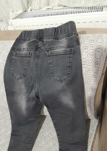 Erkek Çocuk Gri Elastik Kot Pantolon - Görsel 2