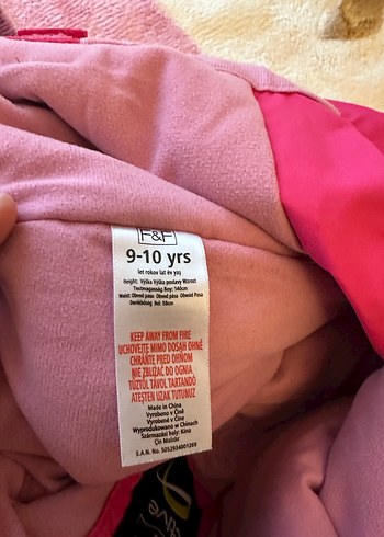 Kızlar İçin Parlak Pembe Fermuarlı kayak Pantolon - Görsel 5