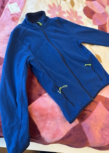 Erkek Mavi Fermuarlı Polar Sweatshirt - Görsel 4