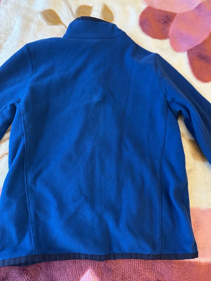 Erkek Mavi Fermuarlı Polar Sweatshirt - Görsel 3